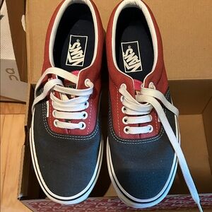 Vans Men's orange and navy blue yellow heel Canvas Sneakers unisex